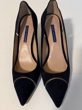 Stuart Weitzman Davia Suade and PVC Pump